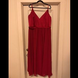 Mori Lee Plus Bridesmaid dress satin chiffon